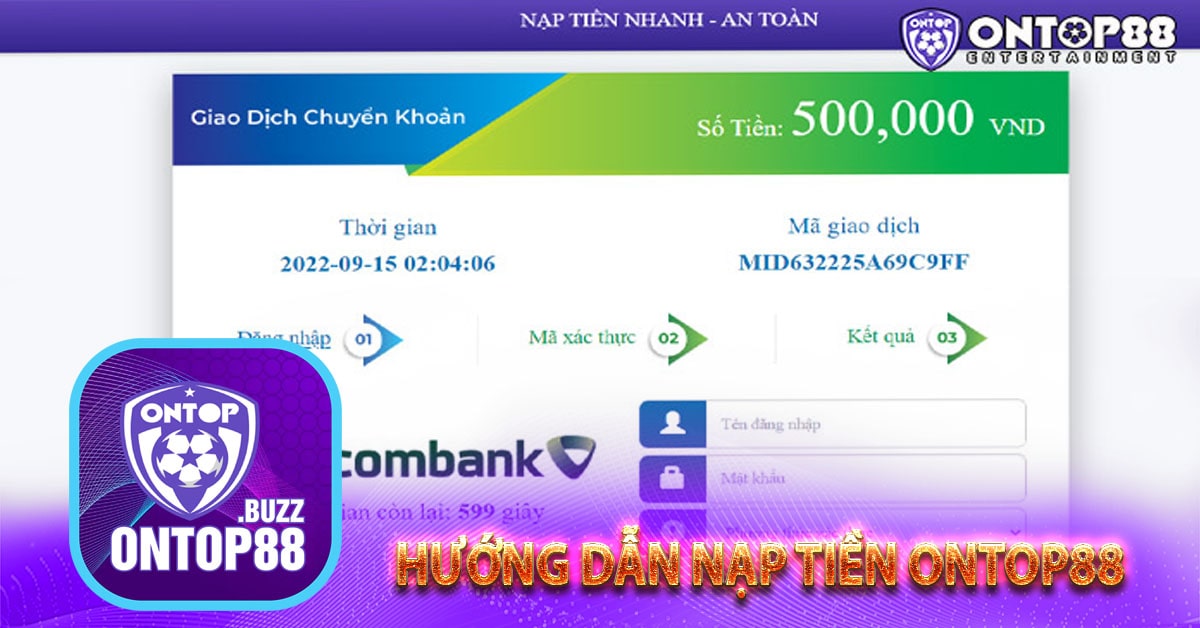 Hướng dẫn nạp tiền ontop88