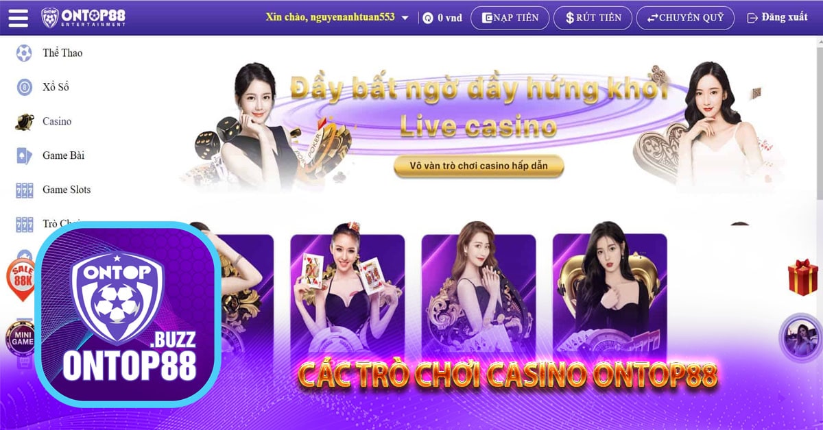 Các trò chơi casino ontop88