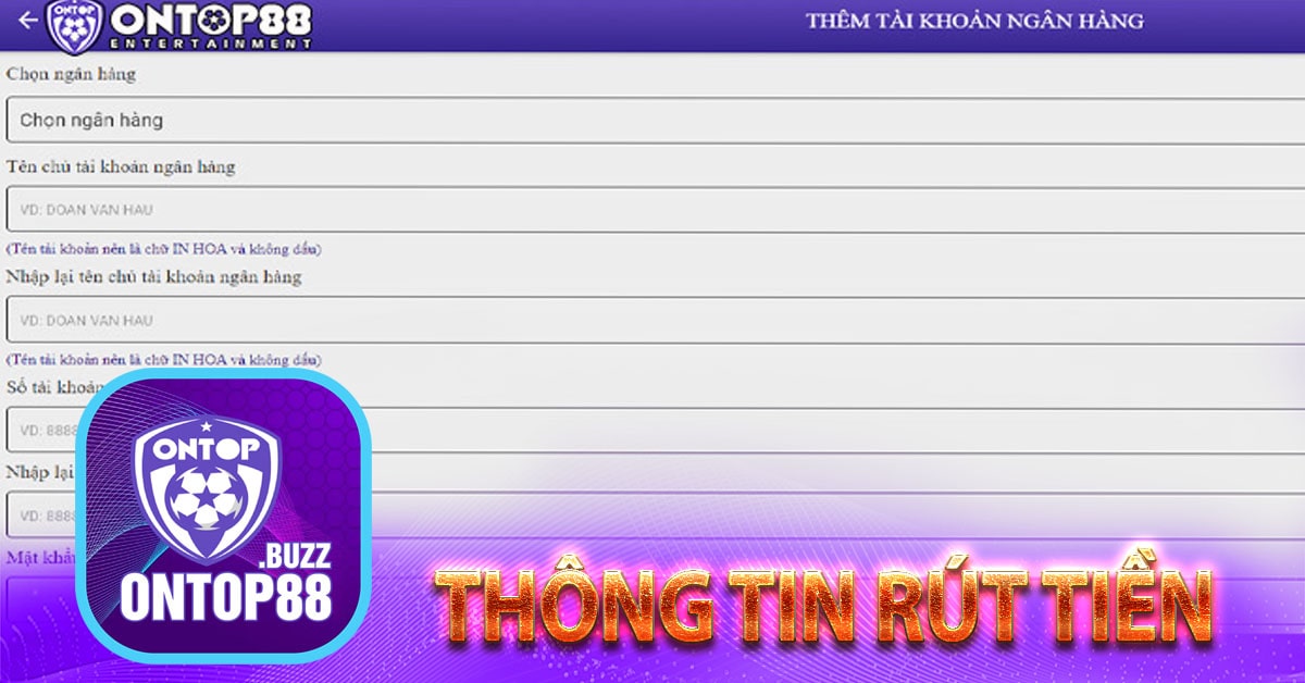 Thông tin tài khoản ngân hàng