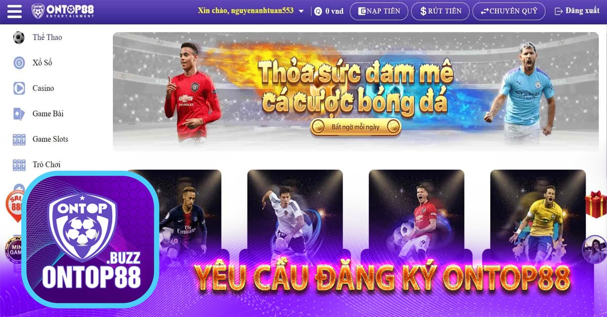 Yêu cầu đăng ký ontop88
