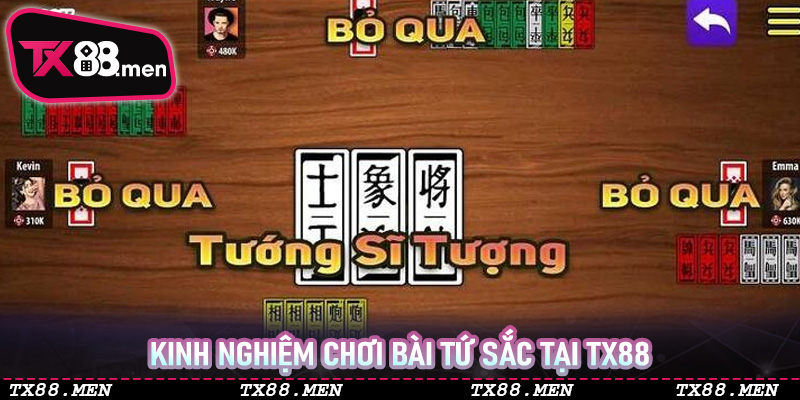 Kinh nghiệm chơi bài Tứ Sắc tại TX88 - Cách thắng dễ mà cao thủ ít chia sẻ